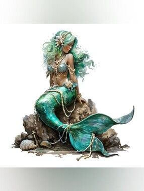 3pc=MERMAID PRINTED TOTE BAGS SPECIAL ONLY 3 AVALIBLE FOR SALE